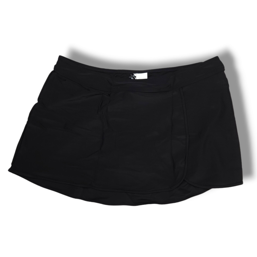 NWT Simply Swim Modest Multi-Sport Swim Skirt Skort Bottom Sz. 18W Black